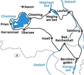 Radurlaub im Chiemgau - Karte